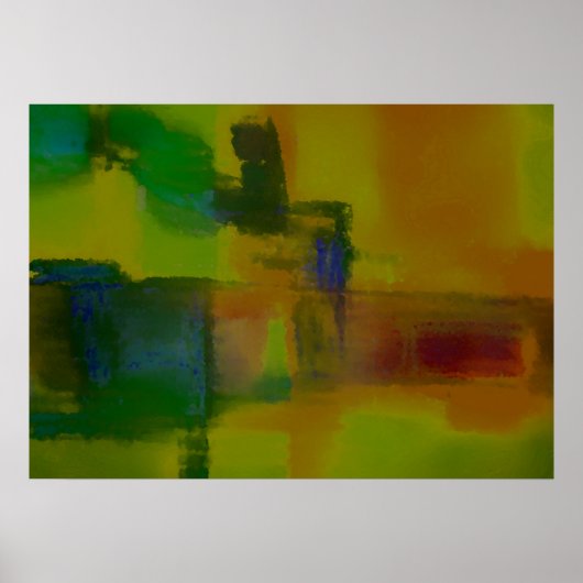 Moderne sfeervolle Charmante Abstracte Kunst Print (Voorkant)