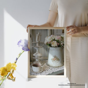Moderne Shabby chique stijl fototype Poster