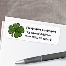Moderne Shamrock met retouradres
