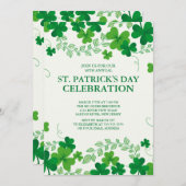 Moderne Shamrock St. Patrick's Party Uitnodiging (Voorkant / Achterkant)