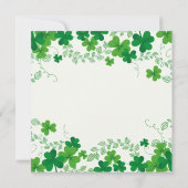 Moderne Shamrock St. Patrick's Party Uitnodiging (Achterkant)