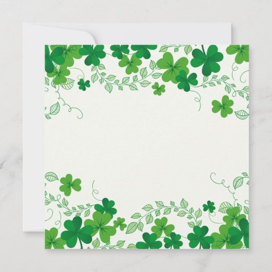 Moderne Shamrock St. Patrick's Party Uitnodiging (Achterkant)