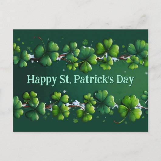 Moderne Shamrocks St. Patrick's Day Briefkaart (Voorkant)