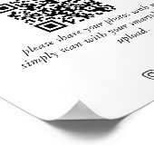 Moderne share the Love QR Code White Poster (Hoek)