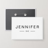 Moderne SHE-geïnspireerde gepersonaliseerde naamkn Button (Voorkant / Achterkant)