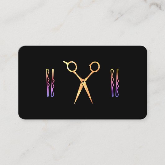 Moderne Shears/Hair Pins Benoeming III Afsprakenkaartje (Voorkant)