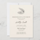 Moderne Shell Beach Ocean Bruidsmeisjes Luncheon Kaart (Voorkant)