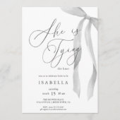 Moderne 'She's Tying The Knot' Strikbride Shower Kaart (Voorkant)