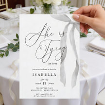 Moderne 'She's Tying The Knot' Strikje Bruidsfeest