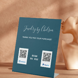 Moderne Show Leverancier QR Code Betaling Reclamebord Met Voetstuk