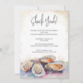 Moderne Shuck Ja Zomer Oester Gebraden Feest Paste Kaart (Voorkant)