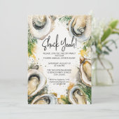 Moderne Shuck Ja Zomer Oester Gebraden Feest Paste Kaart (Staand voorkant)