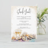 Moderne Shuck Ja Zomer Oester Gebraden Feest Paste Kaart (Staand voorkant)