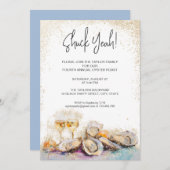 Moderne Shuck Ja Zomer Oester Gebraden Feest Paste Kaart (Voorkant / Achterkant)