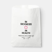 Moderne SICKNESS AND HEALTH Wedding Recovery Fa Bedankzakje (Voorkant)