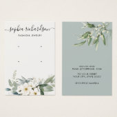 Moderne sieraden Boho Flowers Oorbellen Display Ka Visitekaartje (Voorkant /achterkant)