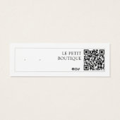 Moderne Sieraden Business QR Code Oorbel Display Mini Visitekaartjes (Achterkant)