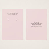 Moderne sieraden oorbel display Kaart (Voorkant /achterkant)