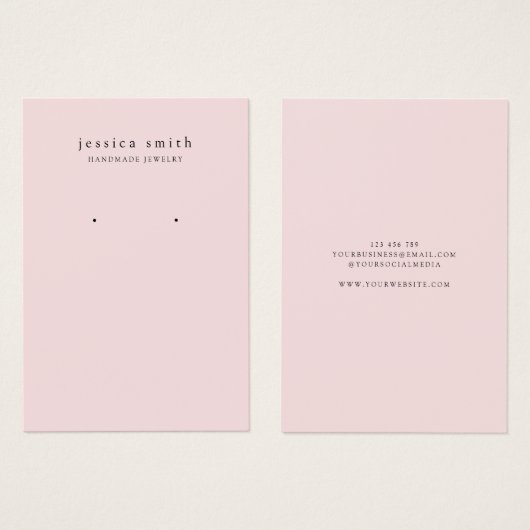 Moderne sieraden oorbel display Kaart (Voorkant /achterkant)