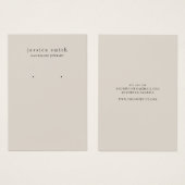 Moderne sieraden oorbel display Kaart (Voorkant /achterkant)