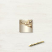 Moderne Sierlijke Gouden Bloemige Post-it Notities Post-it® Notes (Op bureau)