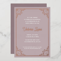 Moderne Sierlijke Lijst Roze Quinceañera Goud