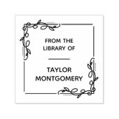 Moderne Sierlijke Rand Van de Bibliotheek Van Zelfinktende Stempel (Design)