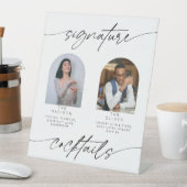 Moderne Signature Cocktail Kalligrafie Script Foto Reclamebord Met Voetstuk (Insitu)