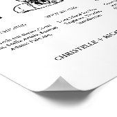 Moderne Signature Coctail Drink Trouwbar Teken Poster (Hoek)