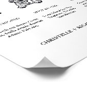 Moderne Signature Coctail Drink Trouwbar Teken Poster (Hoek)