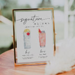 Moderne Signature Drinken Trouwbord Bar Teken Poster<br><div class="desc">KIES UIT MEER DAN 40 DRINKEN: aperol spritz, bierglas, flessenbier, bellini, klaverclub, champagne, kosmopoliet, dark n stormy, aardbei daiquiri, Frans 75, gin en tonic, long island iced tea, mai tai, manhattan, kruidige margarita, classic margarita (2 opties), chocolade martini, droge martini, espresso martini, citroendruppel, vieze martini, martini met een twist, mimosa,...</div>