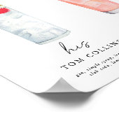 Moderne Signature Drinken Trouwbord Bar Teken Poster (Hoek)