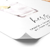 moderne signaturedranken huwelijksbord bar bord poster (Hoek)