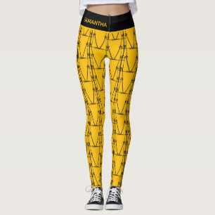 Moderne silhouet kokospalmen patroon verjaardag leggings