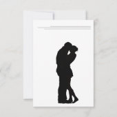 Moderne Silhouet Koppel - 3x5 Trouw Uitnodiging (Achterkant)