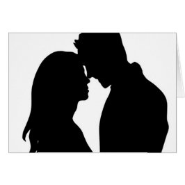 Moderne Silhouet Koppel - Dank Je Kaart