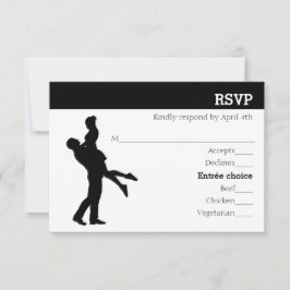 Moderne Silhouet Koppel - RSVP Kaart