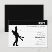 Moderne Silhouet Koppel - RSVP Kaart (Voorkant / Achterkant)