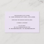 Moderne Silhouette Hond Wandelen Visitekaartje (Achterkant)