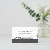 Moderne Silhouette Hond Wandelen Visitekaartje (Staand voorkant)