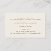 Moderne Silhouette Hond Wandelen Visitekaartje (Achterkant)