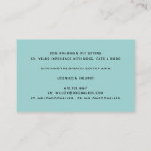 Moderne Silhouette Hond Wandelen Visitekaartje (Achterkant)