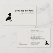 Moderne Silhouette Honden Training Visitekaartje (Voorkant / Achterkant)