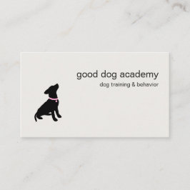 Moderne Silhouette Honden Training Visitekaartje