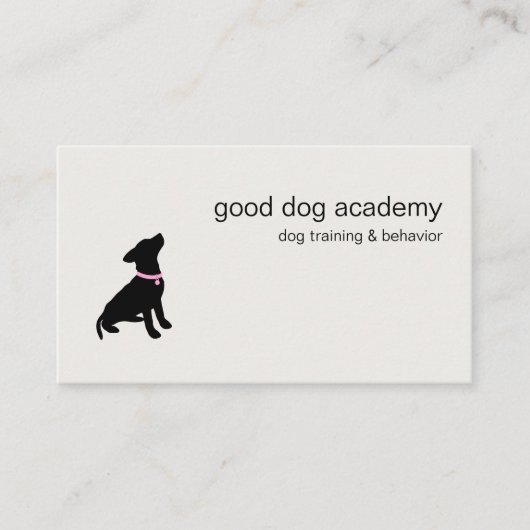 Moderne Silhouette Honden Training Visitekaartje (Voorkant)
