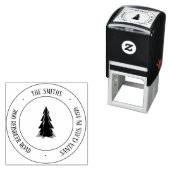 Moderne Silhouette Kerstboom Adres Stempel (In situ)