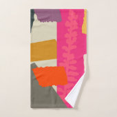 Moderne Silhouette-kleur botanisch blokkeert artis Bad Handdoek (Handdoek)