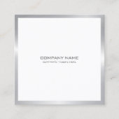 Moderne silv-grens wit vierkante visitekaartje (Voorkant)