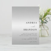 Moderne Silver Code QR van de Gradiënt allen in Éé Kaart (Staand voorkant)