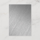 Moderne Silver Foil Script Cards Certificate Cards Visitekaartje (Achterkant)